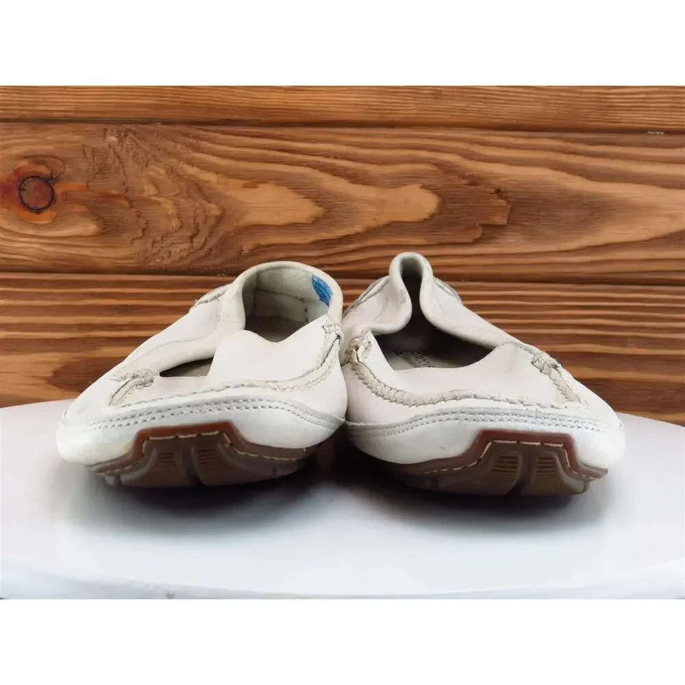 Rockport Sz 10 Driving‎ Moccasin Beige Leather Men Slip On Medium (D, M)